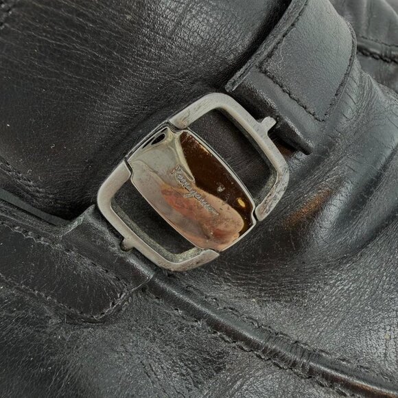 Salvatore Ferragamo Men Size 11 Black Leather Horsebit Loafer Dress Shoes main image 6